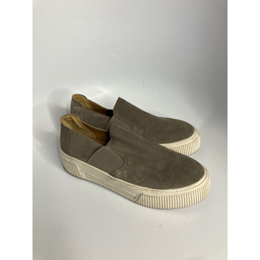 Crown Vintage Marlena gray suede platform slip on sneakers women's size 9 casual